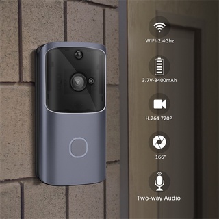 Timbre inalámbrico WiFi Smart Video Phone Visual intercomunicador timbre de puerta cámara segura