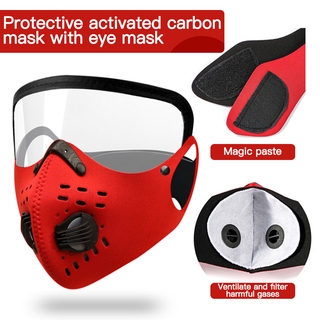 💖💖Cubrebocas N95 Lavable Reusable 2 Válvulas Filtro Deportivo Máscara de equitación caliente máscara cara máscara al aire libre tres en uno polvo transpirable engrosamiento transpirable