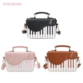 ROSES Fashion Women Handbag Piano Pattern PU Leather Shoulder Bag Girls Small Crossbody Phone Pouch Tote