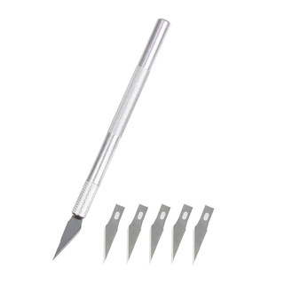 1 pieza de cuchillo de tallado de metal antideslizante, papelería (6)