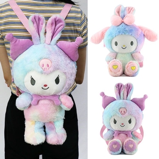 Lindo Kuromi My Melody mochila de felpa teléfono bolsas de hombro peluche juguete niño niña regalos (1)
