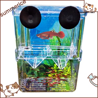 SUMM plástico peces crianza aislamiento caja protectora tanque acuario freír peces