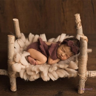hear 50x50cm Baby Photography Crochet Blanket Newborn Basket Filler Woven Carpet Background Newborn Photo Shooting Backdrop Cushion