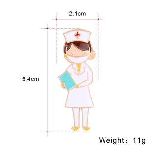 [ Fashion Nurse Girl Cartoon Brooches ] [ Cute Enamel Person Brooch Pins ] [ Denim Shirt Lapel Hat Collar Jewelry ] (9)