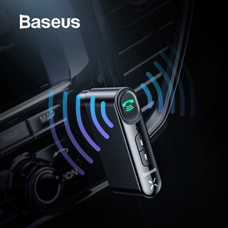 Baseus coche Aux bluetooth adaptador inalámbrico 3,5 mm receptor de Audio para Auto bluetooth manos libres Kit de coche bluetooth altavoz auriculares (3)
