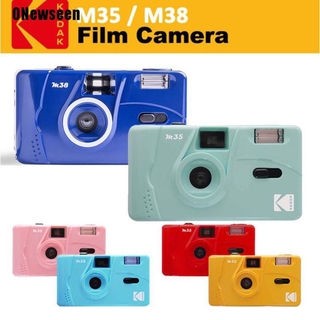 (Onn) Novo- Kodak Vintage Retro M35 35mm reutilizable+cámara+Pelicula Rosa Verde amarillo púrpura