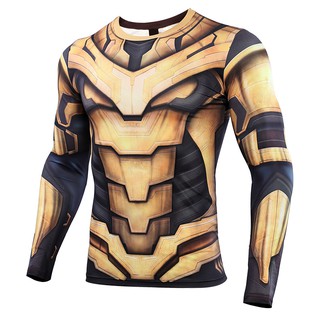 Superhero Spiderman Camisetas Hombre Compresión Quick Dry Deportes Medias Fitness Camisa Sportswear (7)