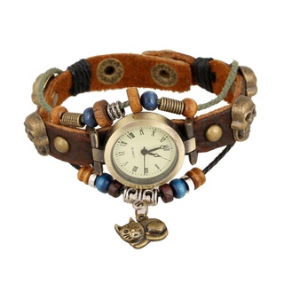 Reloj De hombre De vacaciones regalo para hombres accesorios pulsera De cuero reloj japonés y Coreano simple Retro correa De cuero reloj De cuero accesorios