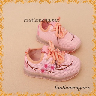 Autumn Embroidered Lights Shoes Boys And Girls Luminous Mesh Shoes Led Shoes[( ^_^ )]