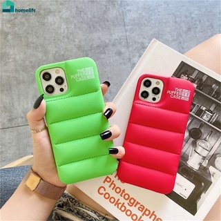 Fashion Puffer Cotton Filled down jacket mobile phone case The Puffer Case Soft Silicone Cover European and American apple iphone112promax cotton jacket protective cover HOME