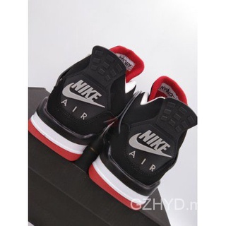 Auténtico En stock nike air jordan basketball shoes tennis shoes Nike Air Jordan sneakers Air Jordan 4 Bred 2019 Mens Women's shoes Men's shoes (3)