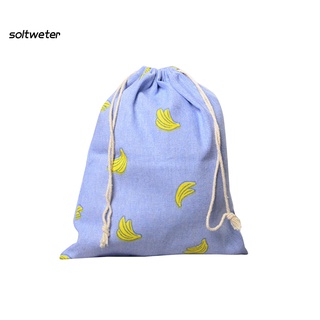 ST 7 Styles Clothes Pouch Drawstring Design Printed Foldable Clothes Pouch Decorative for Travel