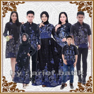 Batik pareja familia sania ruffle ori ndoro jowi dnt sarimbit fino batik motivos de motivos de sakura azul