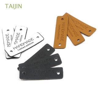 TAIJIN Limited Edition Leather Tags PU Logo Sewing Accessories Labels Clothing 12/24 pcs Luggage for Bag Hand Work Tags Garment Decoration/Multicolor