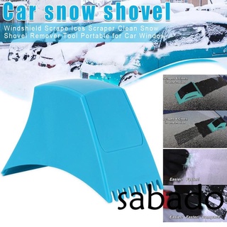 sabadoautomobile - pala de eliminación de nieve para parabrisas, multifuncional, dentada