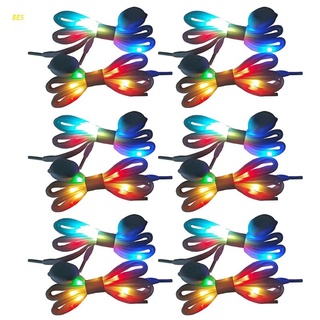 Bes 6 Pares de agujetas con luz Led multicolor impermeable