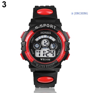 jinching Classic Men's Boys' Date Alarm Stopwatch Sports LED Digital Rubber Wrist Watch (4)
