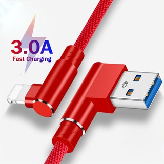 1/2/3M 90 degree USB data charger cable fast charging cable phone data cable For iPhone Android Type-c