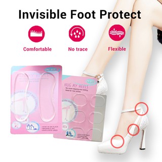 Crosail Invisible transparent high-heeled shoes silicone insole/heel to prevent abrasion insole