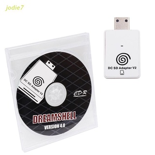 jodie7 dc sd tf adaptador de tarjeta lector v2 para sega dreamcast y disco con cargador de arranque dreamshell