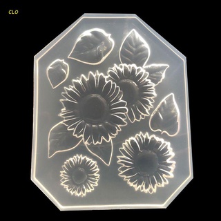 molde de silicón con colgante de hojas de girasol diy/herramienta para hacer joyería