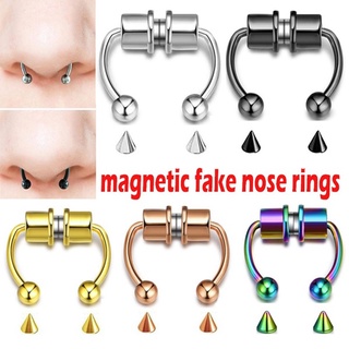 Petersburg ❤Horseshoe Nose Ring Hoop C Clip Septum Rings Fake Piercing Pircing Jewelry