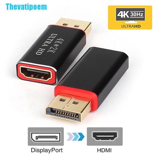 Elvatipoem 4K puerto de pantalla a HDMI macho hembra adaptador convertidor DisplayPort DP a HDMI (1)