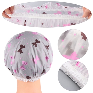 MIPING Hot New Bath Hat Thicken Elastic Hair Cover Shower Cap Waterproof Reusable Bathroom Product Salon Hairdressing Spa Bathing (4)