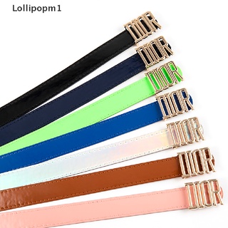 Lollipopm1 cinturón de cuero para Jeans vestidos doble anillo hebilla DIOR patrón cinturón mi
