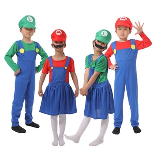Super Mario Halloween Etapa Rendimiento Disfraz cosplay Niños Ropa Adulto De Padre-Hijo