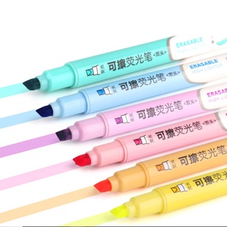 sou 6pcs Double Head Erasable Highlighter Pen Marker Pastel Liquid Chalk Fluorescent Pencil Drawing Stationery (7)