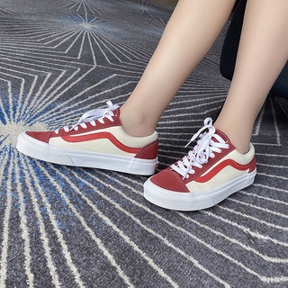 Nuevo Vans3699 Style36 fresa Soda rojo y blanco de lona zapatos de estudiante Casual zapatos de las mujeres zapatos de pareja zapatos (3)