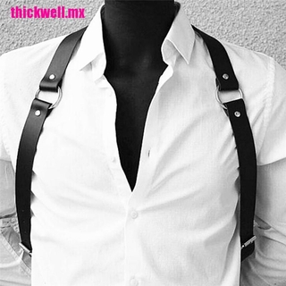 [twell] cinturón de arnés de cuero ajustable para hombre y mujer/cinturón punk fancy co