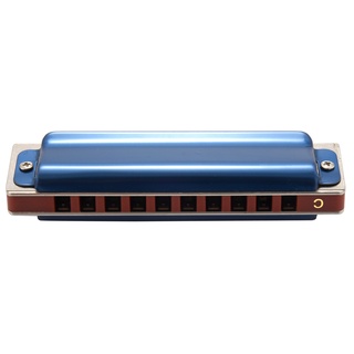 Instrumento Musical armónica C llave Woodwind T008K 10 agujeros azul con caja De Plástico paño limpio (7)