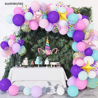 summytei 138pcs sirena unicornio globo arco kit guirnalda para niños ainbow fiesta de cumpleaños mx (5)