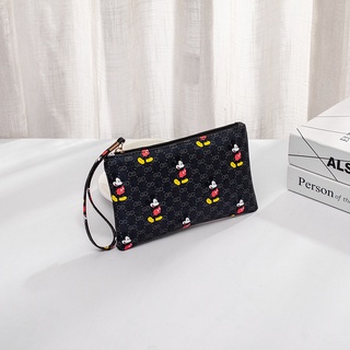 teléfono móvil cartera Mickey Mouse embrague bolsa de cuero monedero Simple y elegante bolsa pequeña cartera para las mujeres (2)