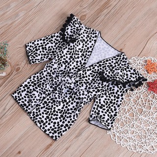 SS niños niña de una pieza trajes de baño impresión leopardo encaje hasta playa traje de baño ropa de playa (3)