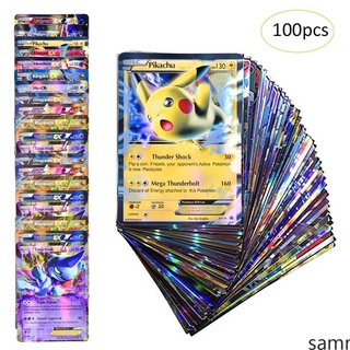 ready 100 tarjetas flash pokémon en inglés (80ex+20gx) (95gx+5mega) smar