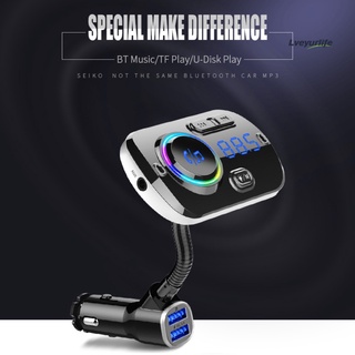 LYL BC49AQ Bluetooth 5.0 Music Player Voice Assistant Multifunction Car Charger