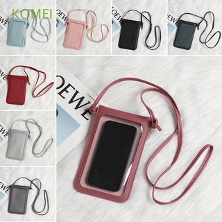 komei nuevo teléfono móvil bolsa conveniente crossbody pantalla táctil mujeres mini pu vintage retro/multicolor