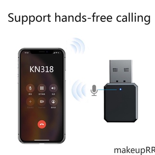 KN318 Bluetooth 5.1 receptor de Audio de doble salida AUX USB estéreo coche manos libres llamada makeupRR