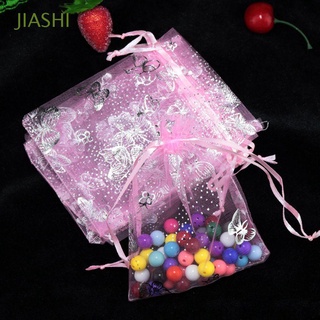 jiashi 7x9cm bolsas de embalaje diseño mariposa cordón joyería boda fiesta bolsas de caramelo bolsas organza bolsas 100pcs regalo favor/multicolor