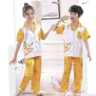 Los niños pijamas niña pantalones de manga corta delgado hielo traje de seda niño bebé aire acondicionado servicio de dibujos animados servicio a domicilio
