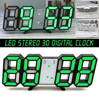 Reloj Digital 3d USB colgante reloj de pared 12/24 horas pantalla de tiempo LED luz de noche decoración de escritorio 23*9 cm