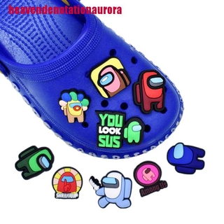[hederoraMX]10Pcs Among Us Crocs DIY Cartoon Shoes Charm for Crocs Slippers Random Style