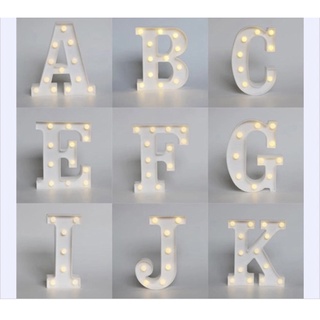 Letras del alfabeto bombillos luz led