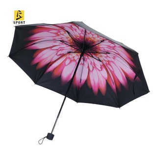 paraguas lluvia mujer tres veces 3d impresión flor soleado y lluvioso paraguas sombrilla