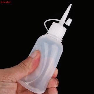 FELICIDAD 5 Pieces 100ml Plastic Clear Tip Applicator Bottle Plastic Squeeze Bottle With Tip Cap For Crafts Art Glue Multi Purpose