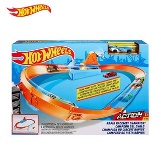 Hot Wheels Rapid Raceway Champion Playset - juguetes de pista de coche de carreras