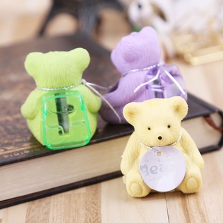 beibeitongbao Cute Bear Shape Eraser With Pencil Sharpener School Supplies Stationery Rubber (9)